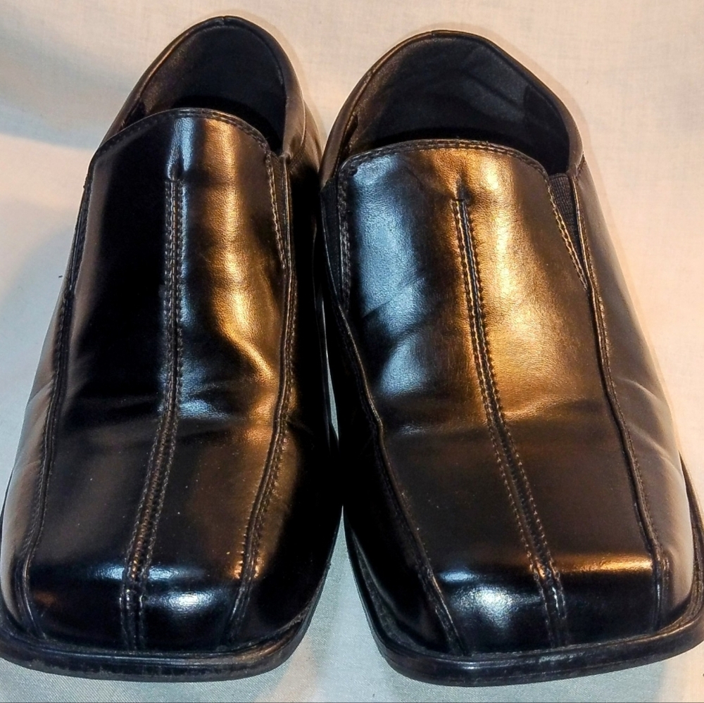 Stacey Adams Size 7 M BLACK SQUARE TOE Mens Dress Shoes.